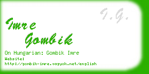 imre gombik business card